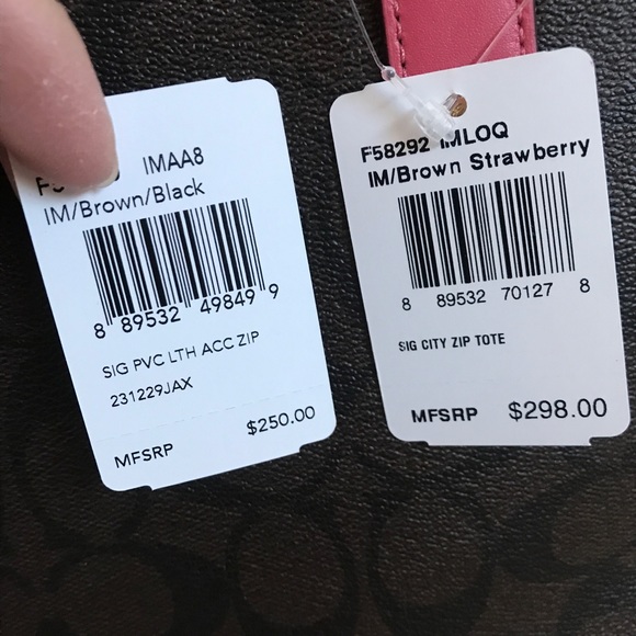 🌷coach zip top tote set/shoulder bag & wallet - Picture 6 of 6